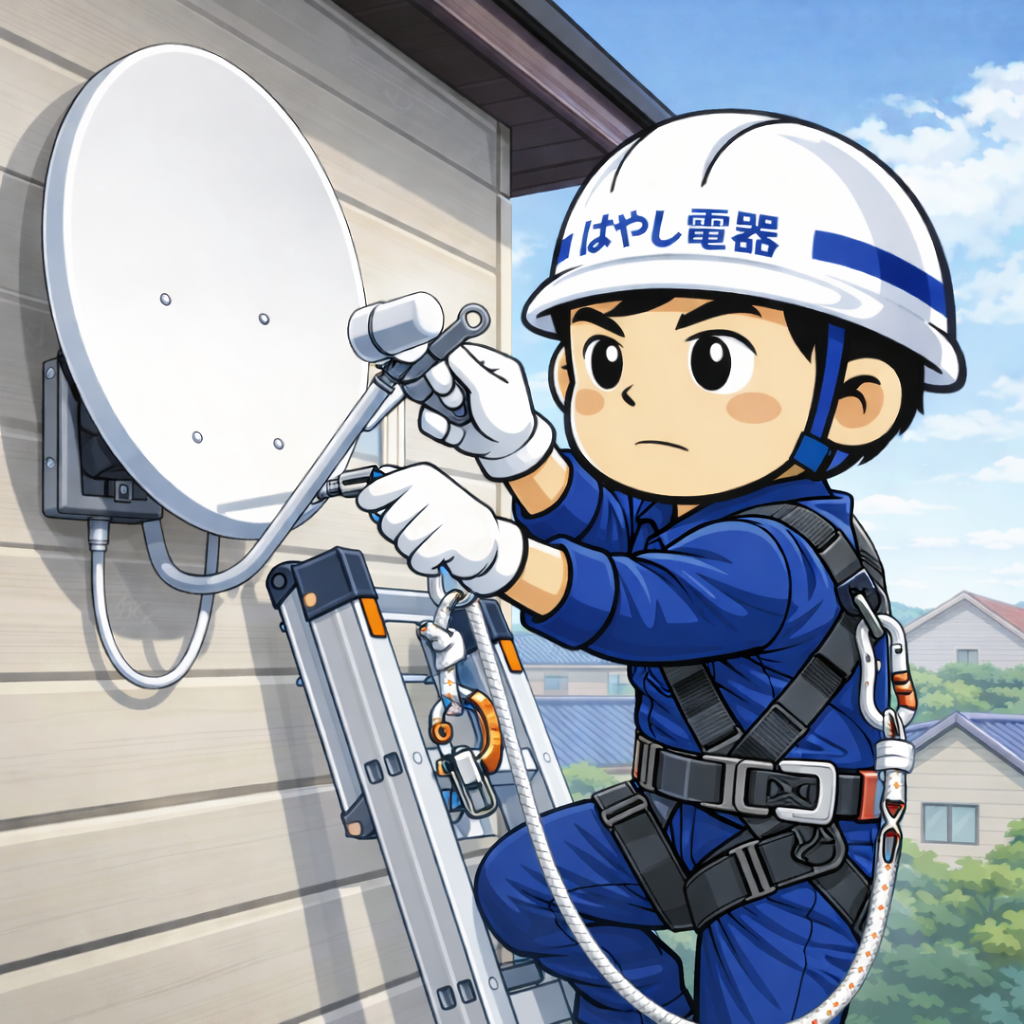 パラボラアンテナ工事のイメージ